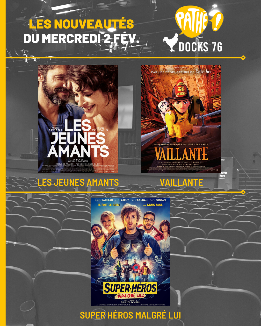 Nouveautés PATHE DOCKS 76 - 2 fev 2022 https://www.rouenmetrobasket.com/wp-content/uploads/2022/02/Nouveaute¦üs-PATHE-DOCKS-76-2-fev-2022.png